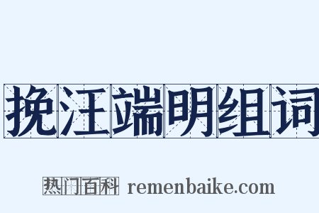 挽汪端明组词是什么意思的图片